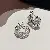 Natural Freshwater Pearl Donut Earrings For Women Double Row Zircon,tkmbeautysupply.com