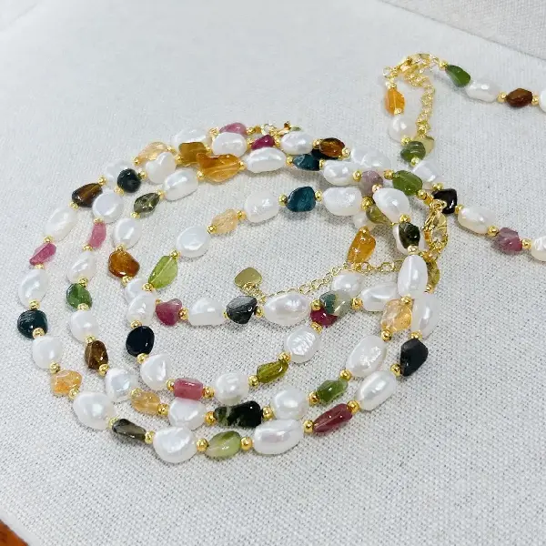 New Design, Simple, Light Luxury, Niche Natural Freshwater Pearl Mixed, TKMBeautySupply.com | Canada & USA and Europe Wide FREE shipping