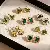 Green Earrings, Versatile Light Luxury And High-end Zircon Flower Geometric,tkmbeautysupply.com