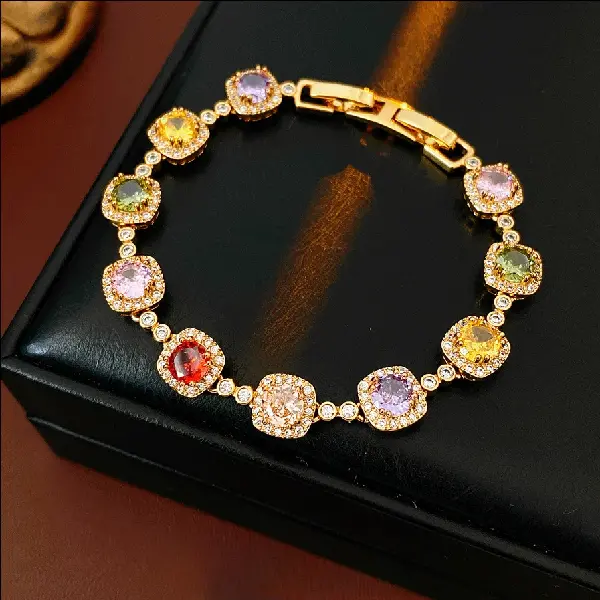 Vintage Zircon Square Buckle Bracelet, Light Luxury And High-end, TKMBeautySupply.com | Canada & USA and Europe Wide FREE shipping