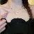 Real Gold Electroplated Shell Zircon Letter Necklace For Women Korean,tkmbeautysupply.com