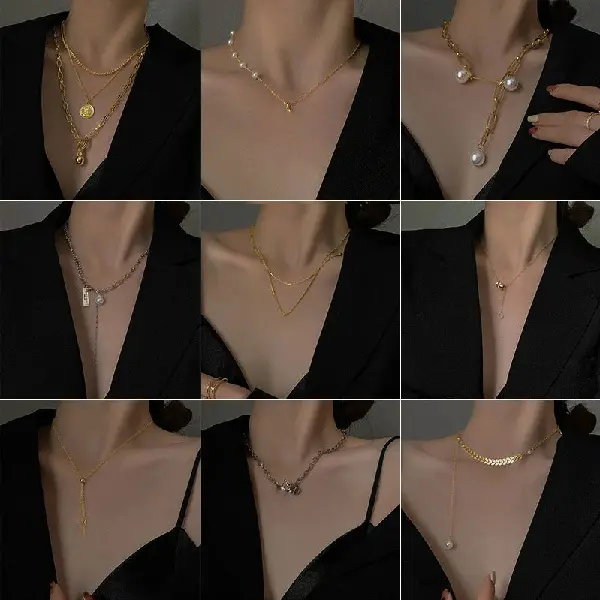 Titanium Steel Personalized Simple Necklace For Women, Versatile Cold Jewelry, TKMBeautySupply.com | Canada & USA and Europe Wide FREE shipping