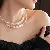 Irregular Cross Pearl Necklace, Versatile, High-end,able Clavicle Chain, French Retro,tkmbeautysupply.com