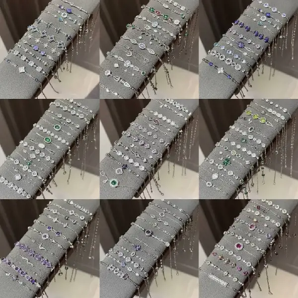 Zircon Geometric Bracelet Light Luxury High-end Feeling Cross-border Super Flash, TKMBeautySupply.com | Canada & USA and Europe Wide FREE shipping