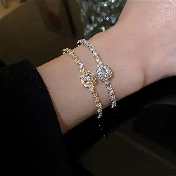 Zircon Square Adjustable Bracelet For Women Simple Light Luxury Braceletable, TKMBeautySupply.com | Canada & USA and Europe Wide FREE shipping