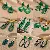 Green Earrings, Silver Needles, Exaggerated Luxury And High-end Earrings,able Versatile,tkmbeautysupply.com