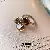 Real Gold Electroplated Zircon Square Circle Open Ring, High-end Niche,tkmbeautysupply.com
