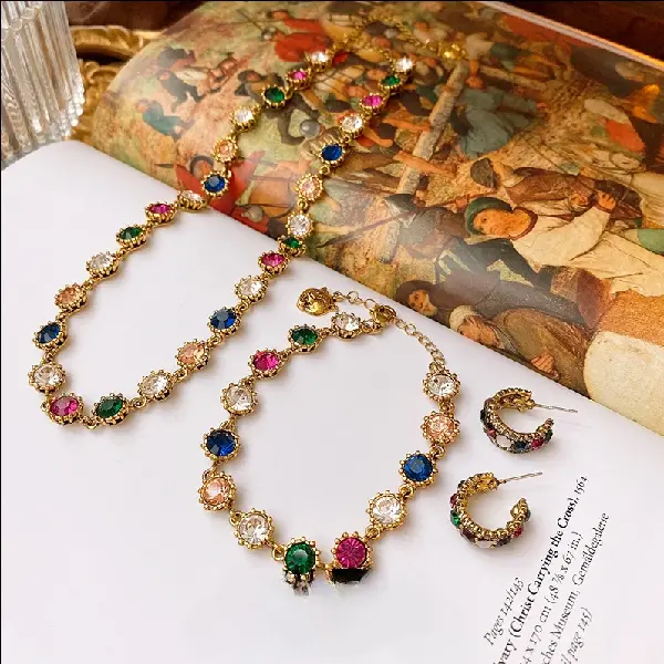 Medieval Necklace, Retro Diamond-encrusted Baroque, Personalized Creative Design Clavicle Chain,, TKMBeautySupply.com | Canada & USA and Europe Wide FREE shipping