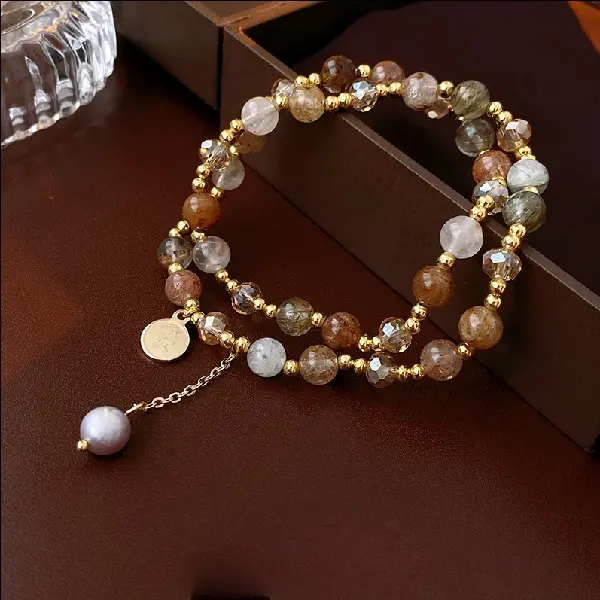 Crystal Round Plate Multi-layered Bracelet Niche Versatile Light Luxury High-end, TKMBeautySupply.com | Canada & USA and Europe Wide FREE shipping