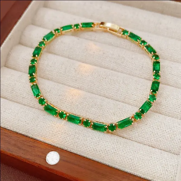 Real Gold Plating, Exquisite Super Flash Zircon Bracelet, Light Luxury, TKMBeautySupply.com | Canada & USA and Europe Wide FREE shipping