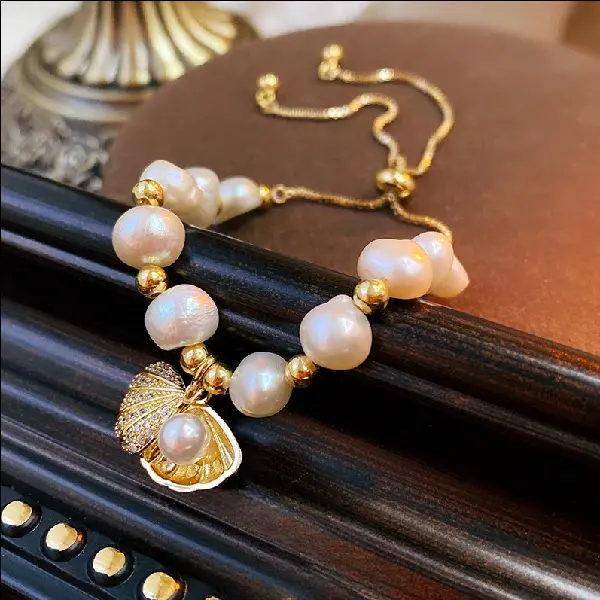 Freshwater Pearl Shell Bracelet Women's Light Luxury Xiaohongshu Same Versatile, TKMBeautySupply.com | Canada & USA and Europe Wide FREE shipping