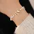 Beaded Round Zirconia Star Double-layered Pearl Bracelet, High-end Light Luxury,tkmbeautysupply.com