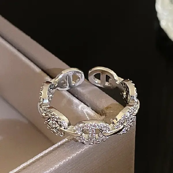 Zircon Chain Pig Nose Open Ring Korean Ins Niche Design, TKMBeautySupply.com | Canada & USA and Europe Wide FREE shipping