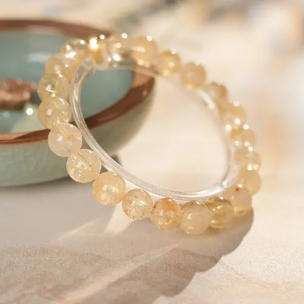 21# Bracelet-Yellow-(8mm),tkmbeautysupply.com