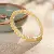 Artificial Crystal Tiger Eye Garnet Bracelet, Chinese, Versatile Light Luxury, - 33# Bracelet-Yellow-(4mm)
