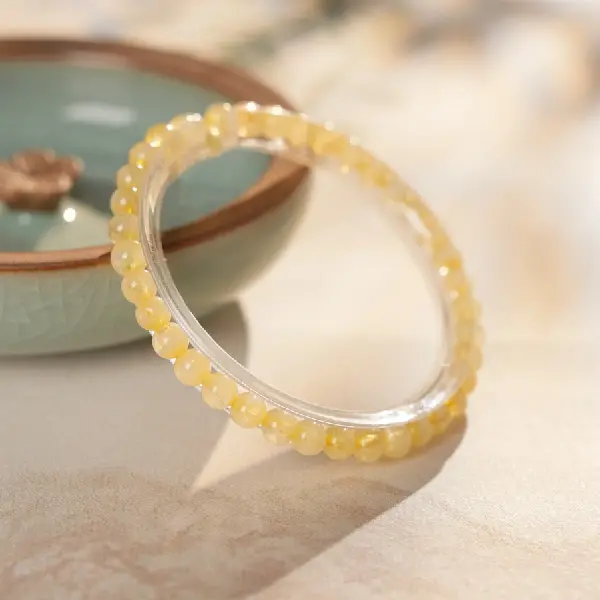 33# Bracelet-Yellow-(4mm),tkmbeautysupply.com