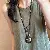 Retro Aged Starfish Metal Charm Necklace Bohemian Ethnic Halter Neck - 1-Round bow artificial wood bead artificial wood diamond necklace