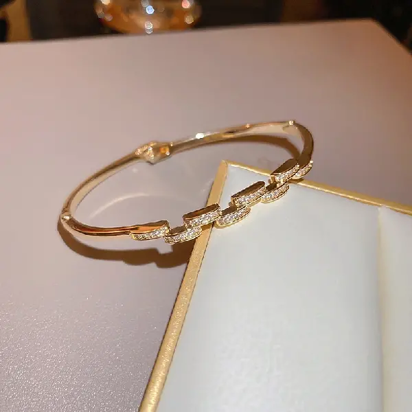 12 bracelets - gold - staggered stitching.,tkmbeautysupply.com