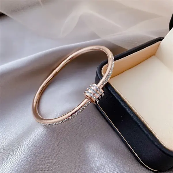 20 bracelet-full diamond circle titanium steel.,tkmbeautysupply.com