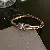 Real Gold Electroplated Zircon Letter Bracelet Cold Personality Ins Super - 23 bracelet - rose gold full of diamonds and knotted.