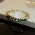 Emerald Square Geometric Diamond Zircon Bracelet Light Luxury Personality Ins - 7 Bracelet-Green Square