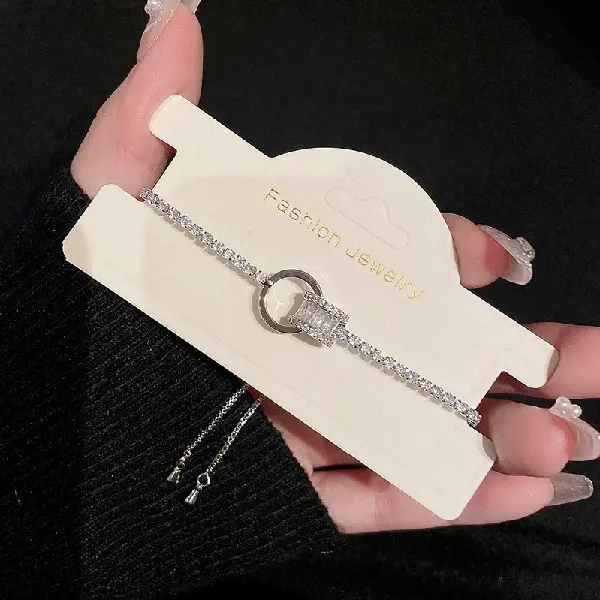 10# Silver-Platinum Zircon Bracelet,tkmbeautysupply.com