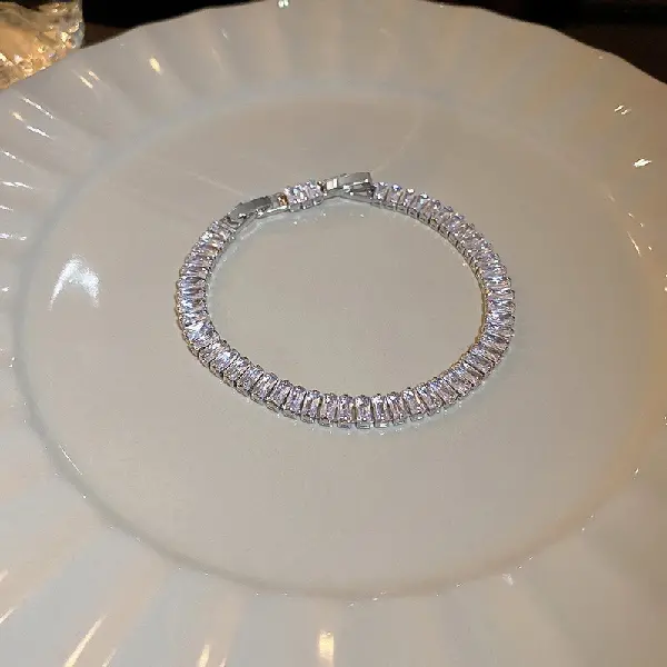 14# bracelet-silver rectangle,tkmbeautysupply.com