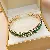 Emerald Square Geometric Diamond-set Zircon Open Bracelet Light Luxury Personality - 2 bracelets-green-rectangular