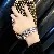 Emerald Square Geometric Diamond-set Zircon Open Bracelet Light Luxury Personality - 6 silver diamond bracelet