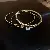 Emerald Square Geometric Diamond-set Zircon Open Bracelet Light Luxury Personality - 11 gold bracelets (three-piece set)