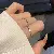 Zircon Love Double Layer Open Ringable Luxurious Niche Design Index - 58# ring-silver (set of two).