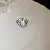 Zircon Love Double Layer Open Ringable Luxurious Niche Design Index - .31# open ring-silver opal oval