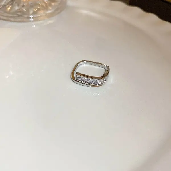 35# open ring-silver square.,tkmbeautysupply.com