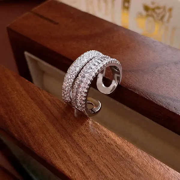 63# ring-silver double layer.,tkmbeautysupply.com