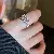 Zircon Love Double Layer Open Ringable Luxurious Niche Design Index - Diamond Zirconia Star Open Ring
