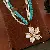 Medieval Vintage Beaded Oil-drip Diamond Flower Pearl Necklace Light Luxury - Necklace-gold-blue-white