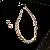 Diamond Square Earrings, Necklaces, Niche Light Luxury, High-end Clavicle Chains - 5# silver light pink (set of two)