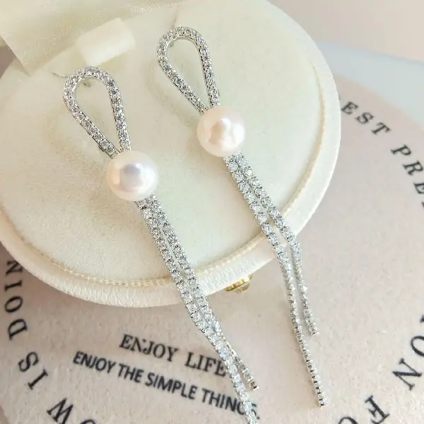 Silver white pearl (8cm),tkmbeautysupply.com