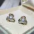 Wholesale Zhuji Pearl Earrings 8-9mm S925 Silver - 4025 Gray (9MM)-Gold