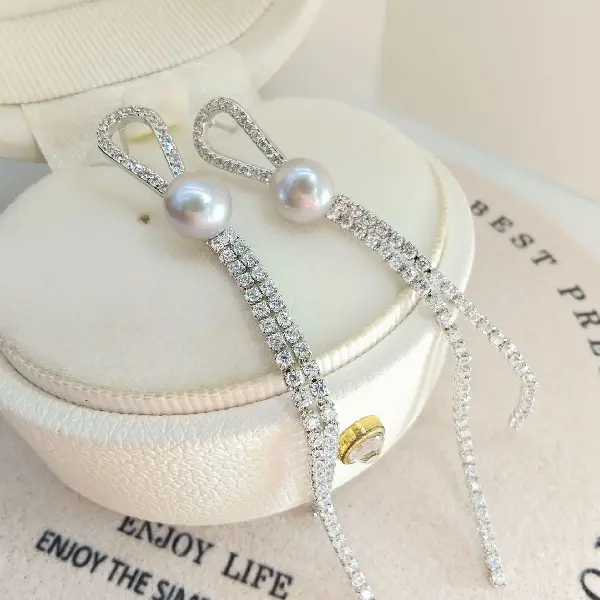 Silver gray pearl (8cm),tkmbeautysupply.com