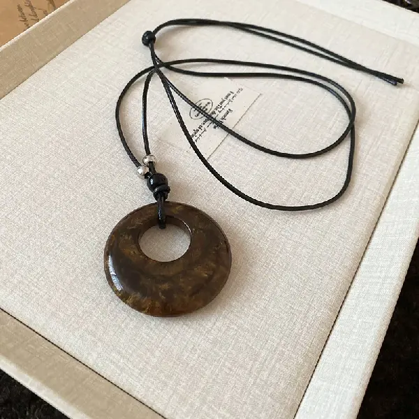 16# hollow resin round necklace,tkmbeautysupply.com