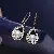 Wholesale Zhuji Pearl Earrings 18K Copper Plated Style - Golden white pearls