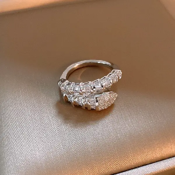 4# Ring-Serpentine Zirconia Open Ring,tkmbeautysupply.com