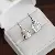 Wholesale Zhuji Pearl Earrings 18K Copper Plated Style - Silver white pearl