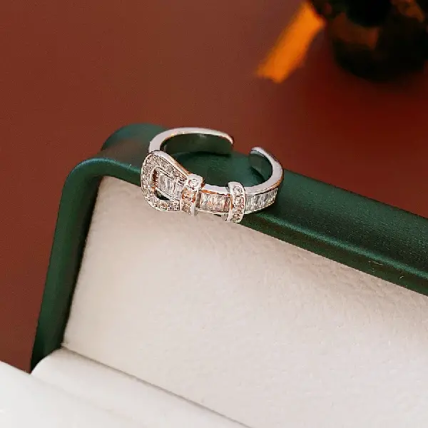 19# Ring-Zircon Horseshoe Open Ring,tkmbeautysupply.com