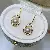 Wholesale Zhuji Pearl Earrings 18K Copper Plated Style - Golden purple pearl