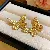 Second-hand Vintage Silver Needle Earrings, Real Gold Electroplated Zircon Oil - 5# Silver Needle Golden Butterfly Three-dimensional Stud Earrings