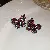 Second-hand Vintage Silver Needle Earrings, Real Gold Electroplated Zircon Oil - 35# Silver Needle Red Blue Zircon Butterfly Stud Earrings