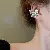 Second-hand Vintage Silver Needle Earrings, Real Gold Electroplated Zircon Oil - 43# butterfly zircon ear bone clip (single right ear)