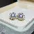 Wholesale Zhuji Pearl Earrings 8-9mm S925 Silver - 4023 gray (8-9MM)-gold